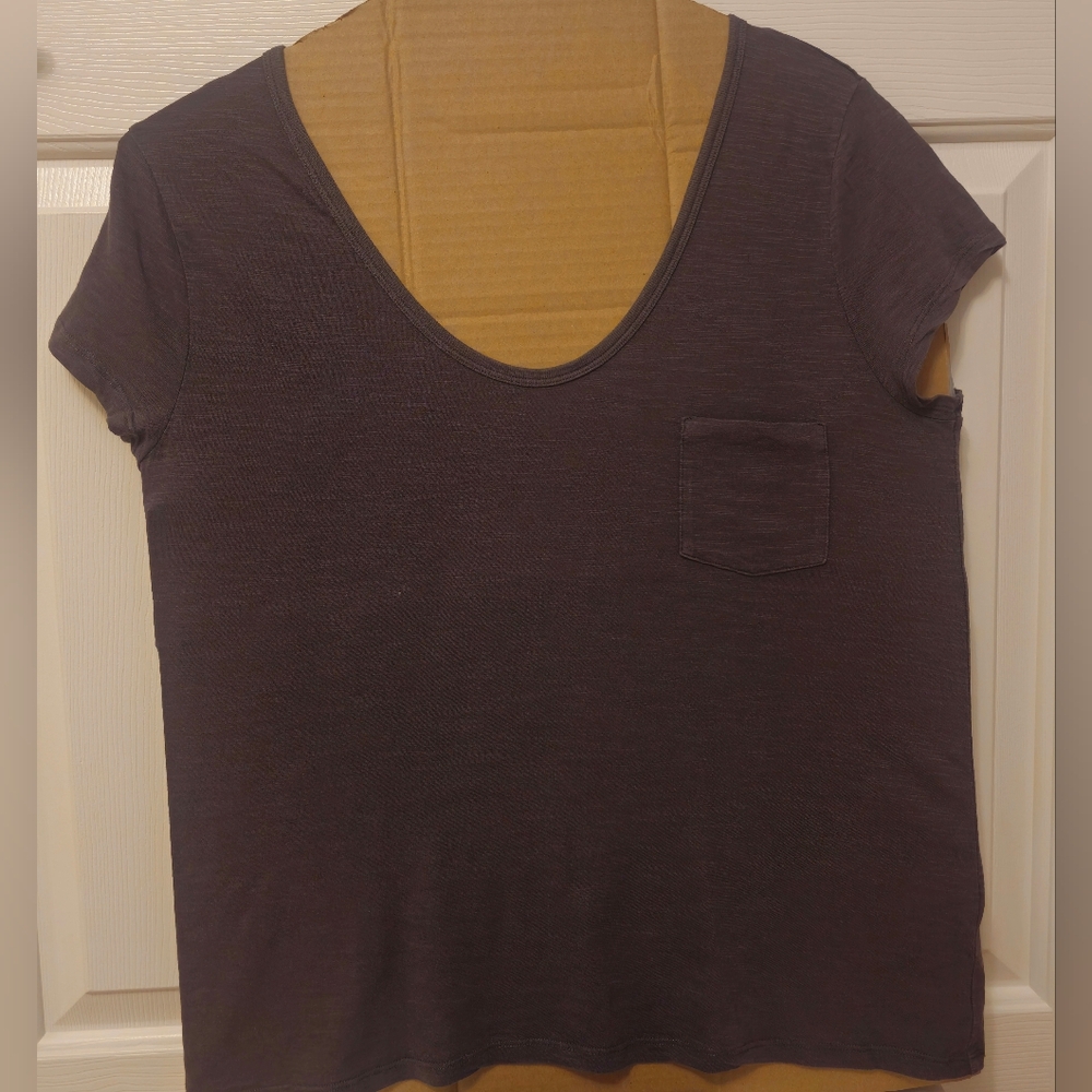 Sportsgirl Dark Gray Short Sleeve Tee, Size Large